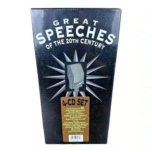 Great Speeches Of The 20th Century - 4 CD Box Set NEW & SEALED - Picture 1 of 4